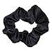 Satin Life Black Lightweight Satin Scrunchies (5 Pack)