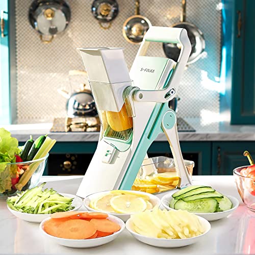 Safe Mandolin Vegetable Chopper Food Slicer, Adjustable Vegetable