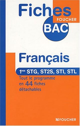Download Français 1e STG, ST2S, STI, STL (Ancienne Edition) PDF