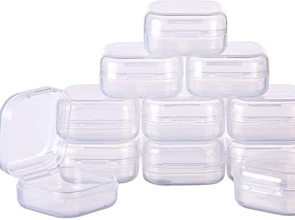 Zuzer 50 Piezas Caja Contenedor de Plástico Transparente de ...