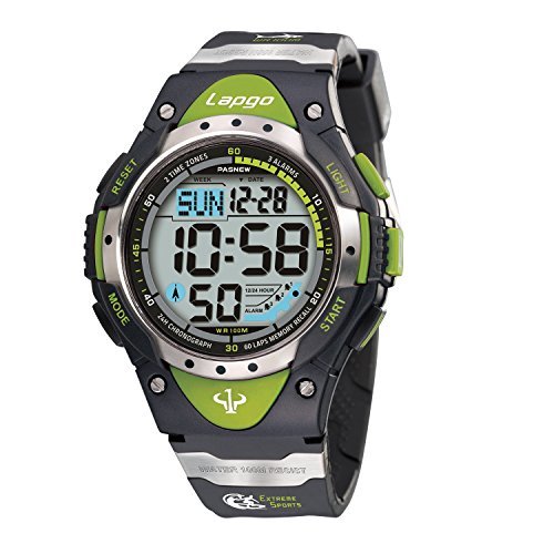 PASNEW Boys Watches Digital Watch Waterproof Sports Casual Boys Kids Watch Watches 1018d Green - Thumbnail 5