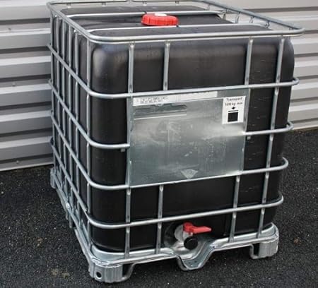 Citerne De Récupération Deau 1000 L Polyéthylène Noir Palette Métal