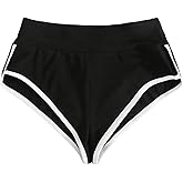 SHENHE Women's Workout Yoga Booty Shorts High Waist Retro Cheeky Dolphin Shorts