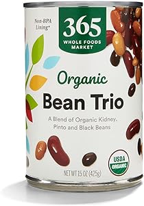 365 by Whole Foods Market, Organic Bean Trio (Kidney, Pinto, & Black Beans), 15 Ounce