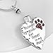 Unisex No Longer by My Side But Forever in My Heart Dad&Mom Cremation Ashes Urn Pendant Necklace (Pet)