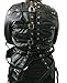 Unisex Black Faux Leather Straight Jacket Costume
