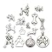 28pcs Mixed Tibetan Silver Plated Animals Dogs Charms Pendants Jewelry Making DIY Charm Handmade Crafts(Dog Charms)