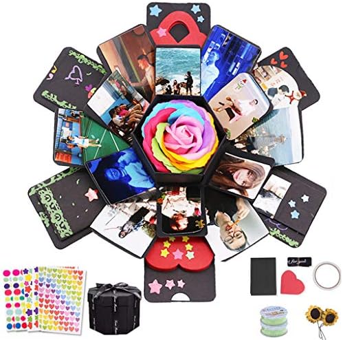 Formemory サプライズボックス 手作り アルバム 爆発ボックス ギフトボックス Diy ハンドメイド プレゼント 誕生日 母の日 バレンタインデー カップル ラブメモリフォトアルバム 写真収納 贈り物 思い出記録用 フォトアルバム