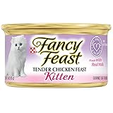 Purina Fancy Feast Grain Free Pate Wet Kitten Food, Tender Chicken Feast - (24) 3 oz. Cans