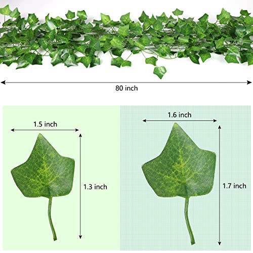 Marina Roise 12 Strands Artificial Ivy Leaf Plants Vine Hanging Fake