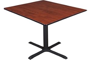 Romig Pillar Large 48 in. Square X-Base Breakroom Table- Cherry
