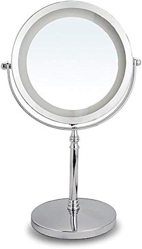 zjwan Espejo de Maquillaje LED vanidad con luz 10x Espejo de Aumento