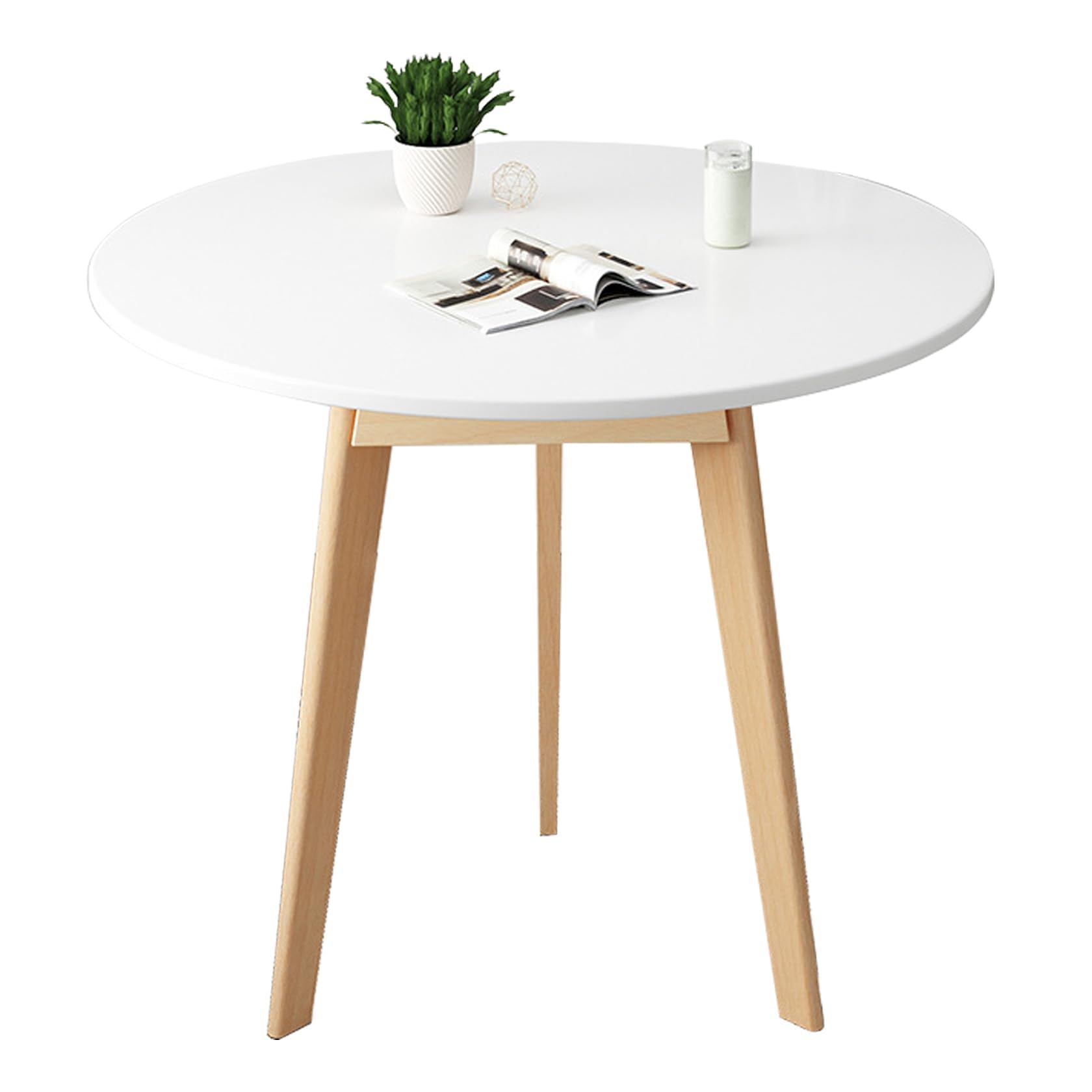 Photo 1 of ***********MISSING ASSEMBLY HARDWARE*************
Small Dining Table for 2, Round Kitchen Table Wood, 23.6" Modern Kitchen Table with Solid Wood Legs Coffee Table for for Dining Room, Living Room, Office, Kitchen