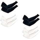 PFFY 2 & 4 Pairs UV Protection Cooling Arm Sleeves for Men and Women UPF 50 Sun Sleeve