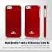 GOOSPERY Pearl Jelly for Apple iPhone SE Case (2016) iPhone 5S Case (2013) iPhone 5 Case (2012) Slim Thin Rubber Case (Red) IP5-JEL-RED