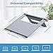 Nulaxy Portable Laptop Stand, Aluminum Cooling Stand with Heat-Vent, Adjustable Laptop Holder Riser for MacBook, Pro, Air, Samsung, Dell and More 10-17.3″ Notebook – Greythumb 4