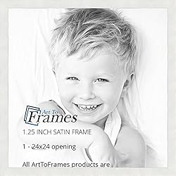 ArtToFrames 24x24 Inch White Picture Frame, This