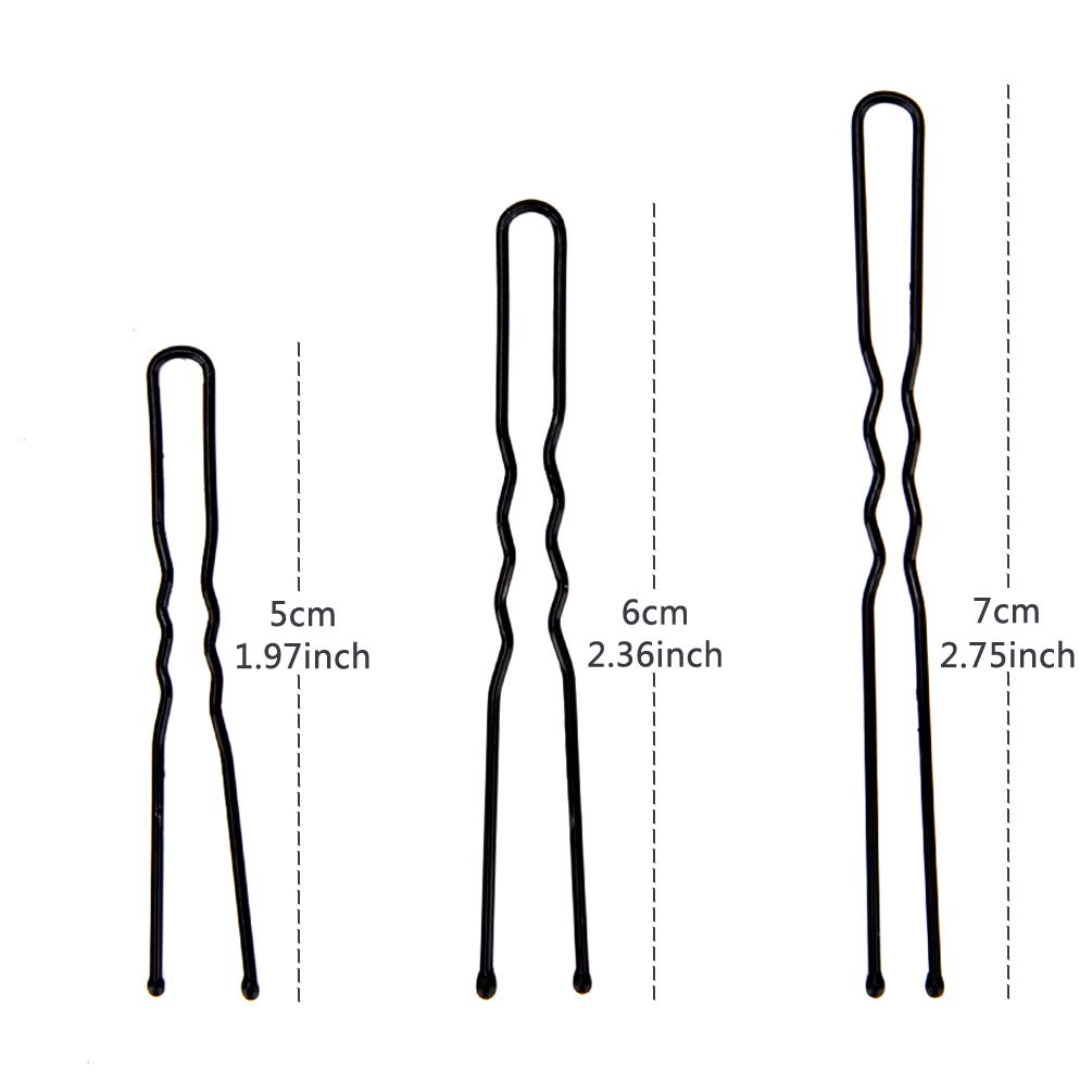 U Shaped Hair Pins, KINGMAS 180 Pack U Shaped Bobby Pins Bun Hair Pins with Storage Box (2 inch) : Beauty