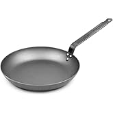 Mauviel M'Steel Black Carbon Natural Nonstick Frying Pan With Iron Handle, 12.6-in, Suitable For All Cooking Surfaces, Made in France