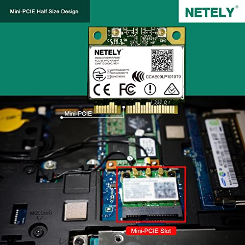 NETELY IEEE 802.11N MiniPCIE Interface 300Mbps WiFi Adapter for Laptop