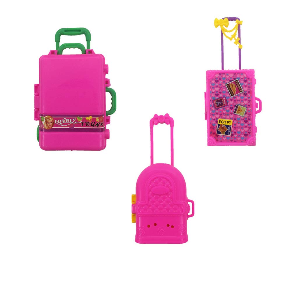 3 Pcs Doll Mini Suitcase,Accessories 