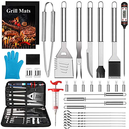 FoPcc BBQ Grill Accessories Grilling Tools Set, 33PCS Stainless Steel