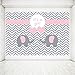 MEHOFOTO Cute Pink Princess Girl Baby Shower Banner Grey White Wave Photo Studio Backgrounds Elephant Love It's A Girl Party Backdrops Props for Photography 7x5ft