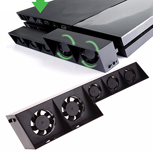 A-SZCXTOP Cooling Fan For PS4 Gaming Console Cool Down With 5 High Speed Cooler Fans Perfect Fit for PS4 PlayStation 4 Host
