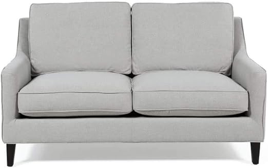 Dlm Design Canapé 2 Places En Tissu Gris Clair Avec Pieds