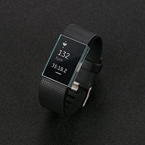 Cywulin for Fitbit Charge 2 Screen Protector, Slim Soft TPU Case Full Around Protective Cover Scratch Proof Shockproof Transparent Bumper Frame Shell Clear Sports Accessories Women Men (Green) - Thumbnail 4