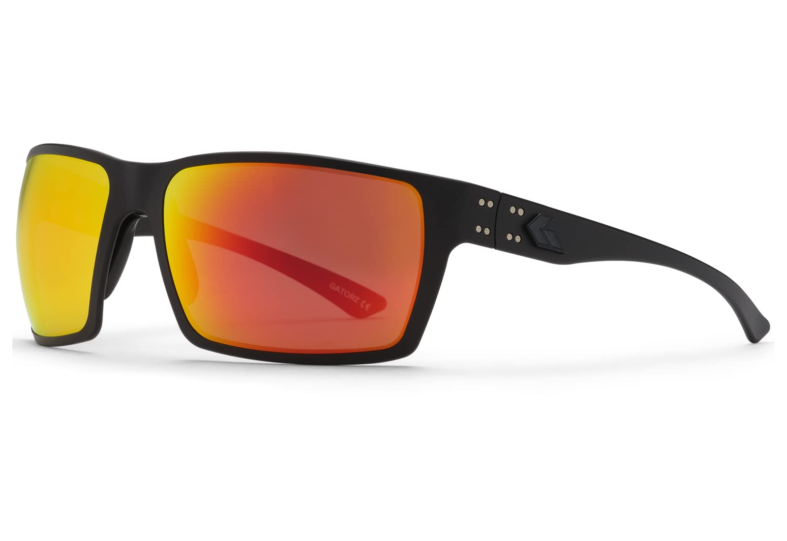 Photo 1 of Gatorz Eyewear Marauder Sunglasses - Black Cerakote with Black Logo Smoke Polarized with Sunburst Mirror Lens - GZ-12-413