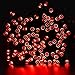 Qedertek 200 LED Solar Christmas Lights, 72ft Fairy String Lights for Home, Porch, Patio, Garden, Lawn, Party and Christmas Tree Decorations(Red)