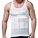 Mens Compression Shirt, Body Shaper Workout Tank Tops Training Shirt Undershirts … (XL, White)