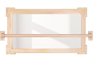 GTian Montessori Pull Up Bar for Infants Montessori Mirror Baby Wall, Baby Pull Up Bar, Montessori 3-in-1 Shatterproof Mirror