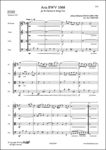 Aria from Suite No.3 in Dm BWV 1068 for Sopranino Saxophone and Piano
