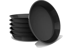 DUNPUTE 6 Pack Plant Saucer 12 14 16 18 20 22 Inch Plastic Plant Tray, Sturdy and Durable Flower Pot Container Accessories Pl