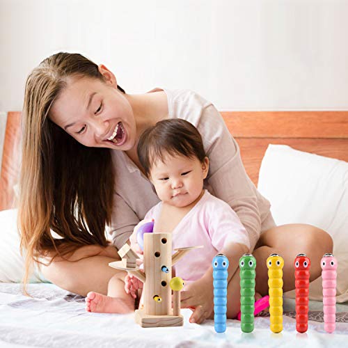 FORMIZON Montessori Spielzeug, Magnetischer Specht Raupen Fangen Spiel Magnetisches Kinderspiel, Lernspielzeug für… – Bild 8