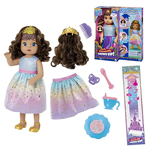 Baby Alive Princess Ellie Grows Up! Brown Hair, Interactive Doll