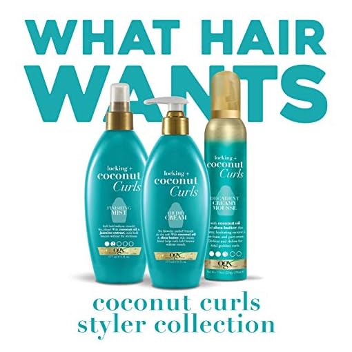 OGX Locking + Coconut Curls Air Dry Cream, No Parabens, 6 oz - Image 4