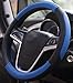 Mayco Bell Car Steering Wheel Cover 15 Inches Comfort Durability Safety (Black Blue)