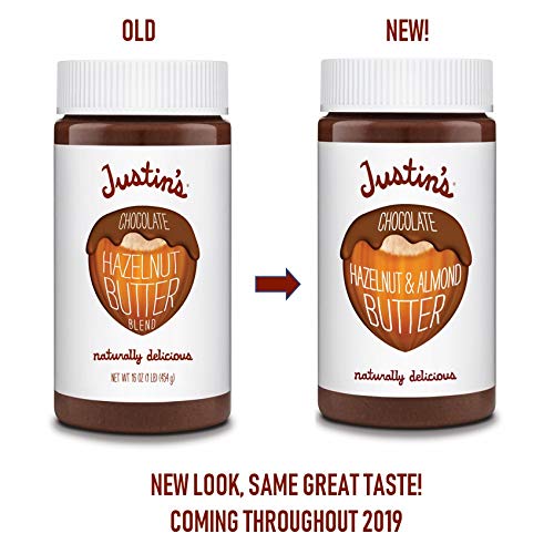 Justin's Chocolate Hazelnut and Almond Butter, Organic Cocoa, No Stir, Gluten-free, Responsibly Sourced, Packaging May Vary, 6 Jars, 16oz each - Thumbnail 6