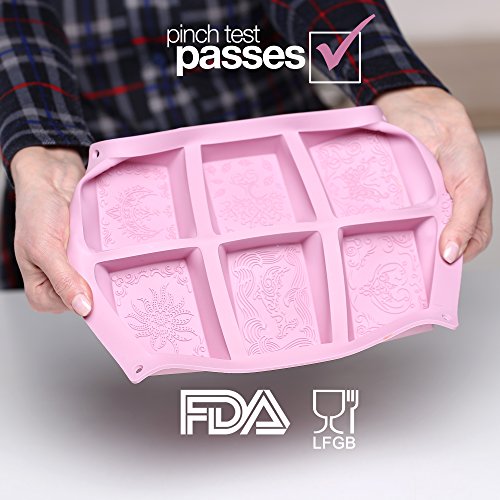 5 Rectangle+Silicone+Soap+Molds+Cavities