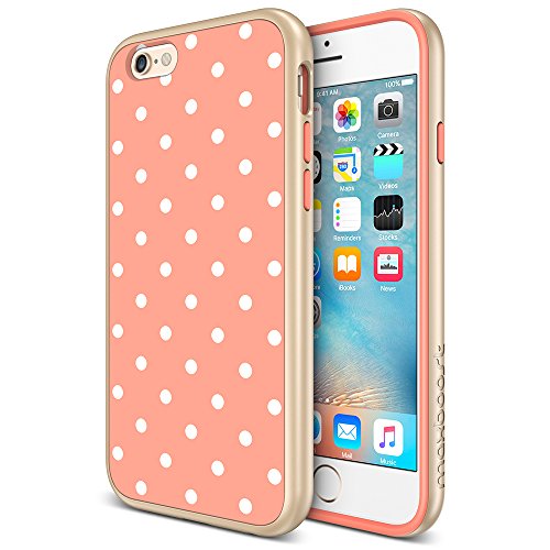 iPhone 6S Case, Maxboost [Vibrance Designer Series] Optimal Protective Case Cover for iPhone 6 / iPhone 6S (4.7 Inch) with Gold Frame - Pink-A-Dot