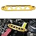 Dewhel BILLET ALUMINUM CAR BATTERY TIE DOWN MOUNT BRACKET BRACE BAR KIT For HONDA CIVIC ACURA RSX EP3 DC5 SI Gold