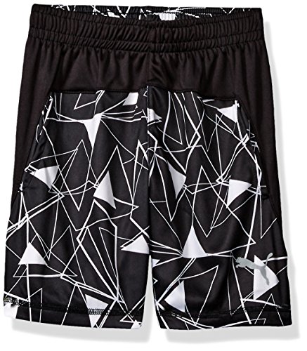 PUMA Big Boys' Performance Poly Short, Black, Large (14/16)