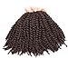 BeautyGrace Pack of 3 Marlybob Crochet Braids Hair Ombre Afro Kinky Curly Braiding Hair Extensions for Girl Women(8