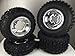 MASSFX Polished Aluminum Rims & Tires Wheels kit Fits Yamaha YFZ350 Banshee 350