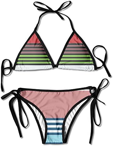 True Colourful Women's Triangle Bikini Swimsuits Summer Beach Bikini