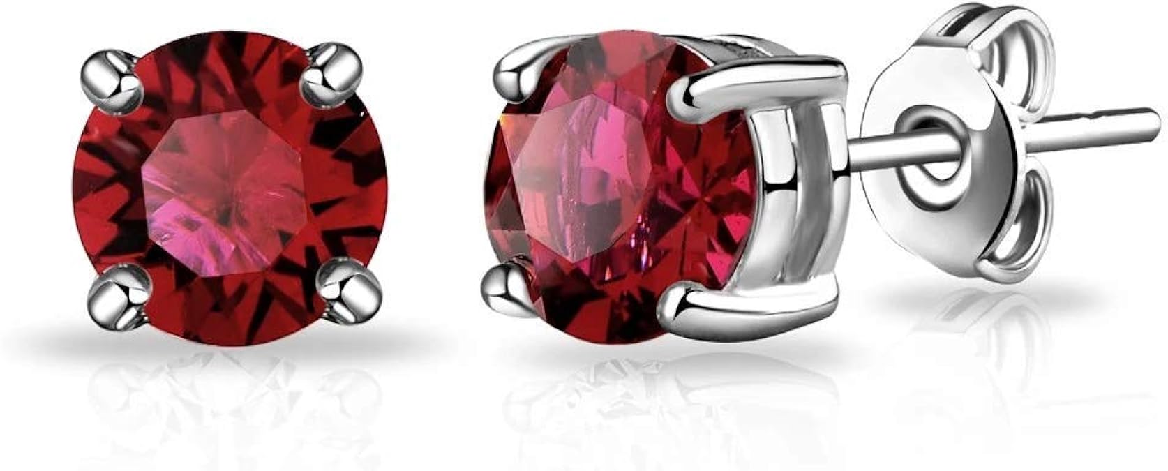 Dark Red Earrings Created with Austrian Crystals Philip Jones Amazon.co.uk Jewellery