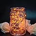ITART Micro LED String Lights Battery Powered 8 Packs Orange Mini Fairy Hanging Light 20 LED 6Ft Ultra Thin Silver Wire Rope Lights for Christmas Trees Wedding Parties Bedroom